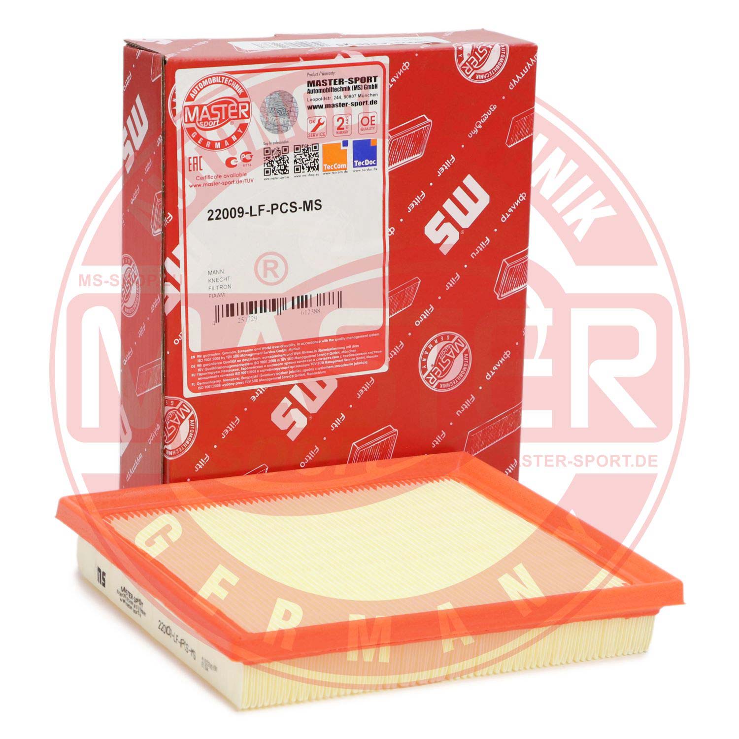 Filtru aer MASTERSPORT GERMANY 22009-LF-PCS-MS